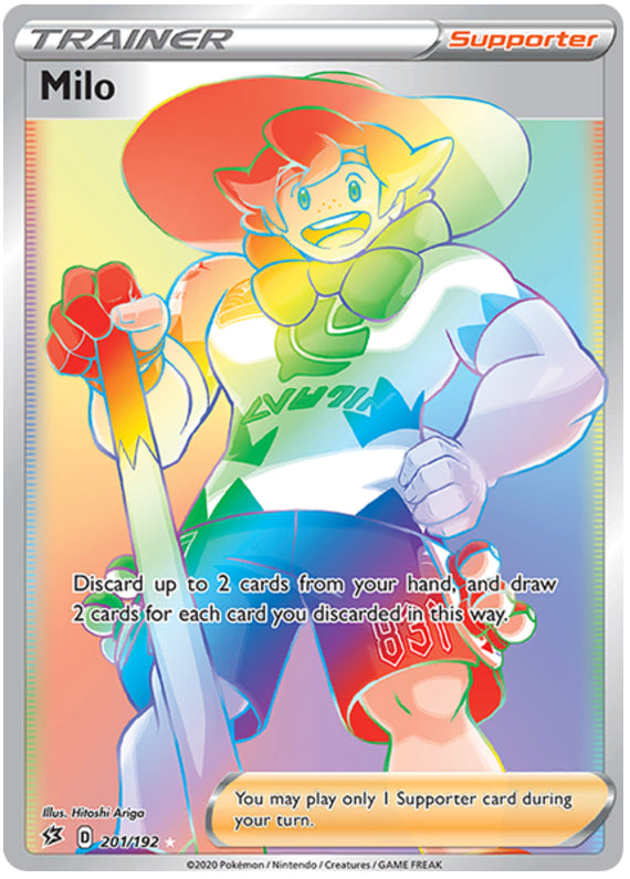 Milo #201/192 Secret Rare - Rebel Clash Pokemon card