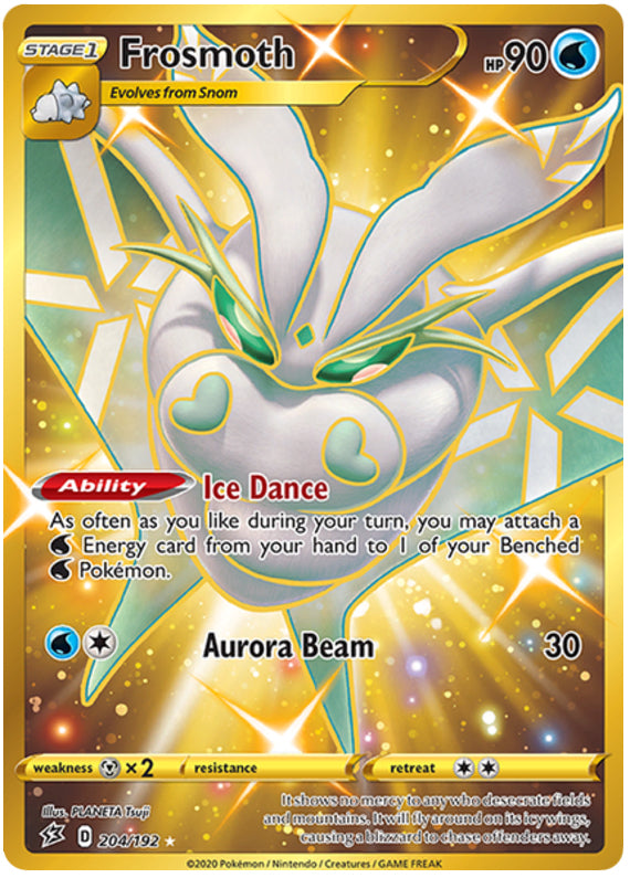 Frosmoth #204/192 Secret Rare - Rebel Clash Pokemon card