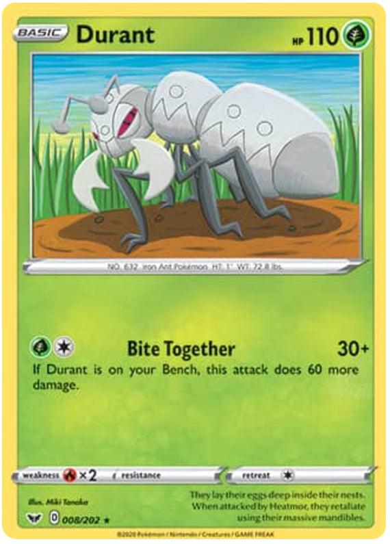0008 Durant Rare Sword & Shield Base Set