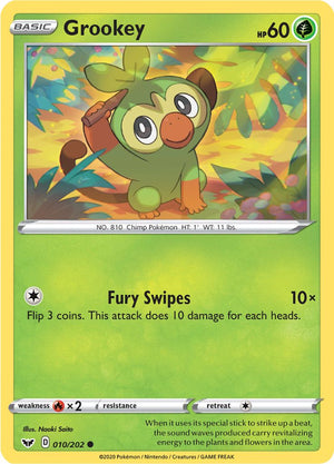 0010 Grookey Common Sword & Shield Base Set