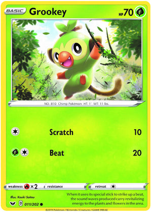 0011 Grookey Common Sword & Shield Base Set