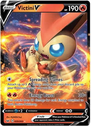 0025 Victini Ultra Rare Sword & Shield Base Set