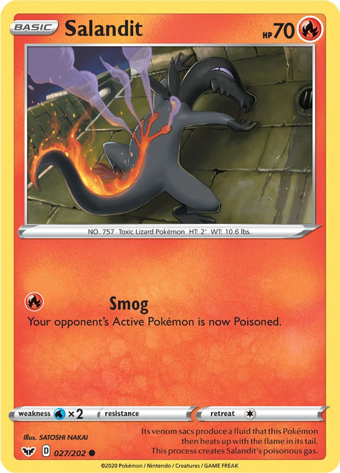 Salandit #27/202 Common - Sword & Shield Base Set Pokemon card