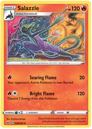0028 Salazzle Uncommon Sword & Shield Base Set