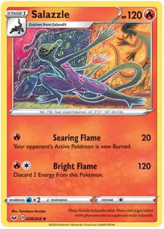 0028 Salazzle Uncommon Sword & Shield Base Set