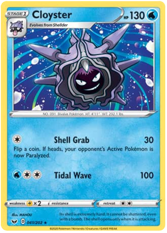 0041 Cloyster Rare Sword & Shield Base Set