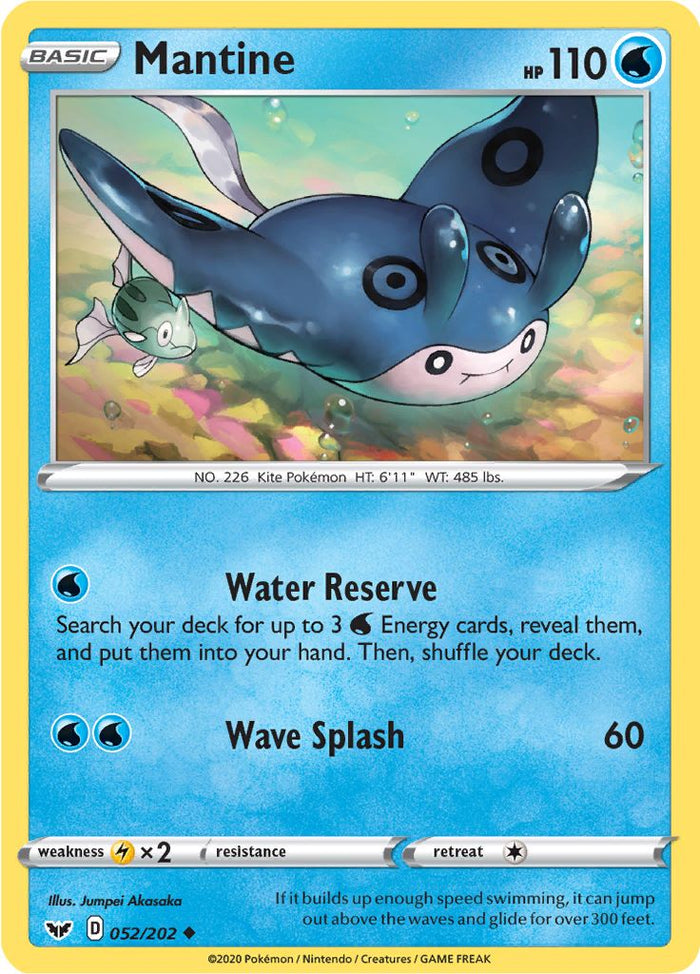 0052 Mantine Uncommon Sword & Shield Base Set