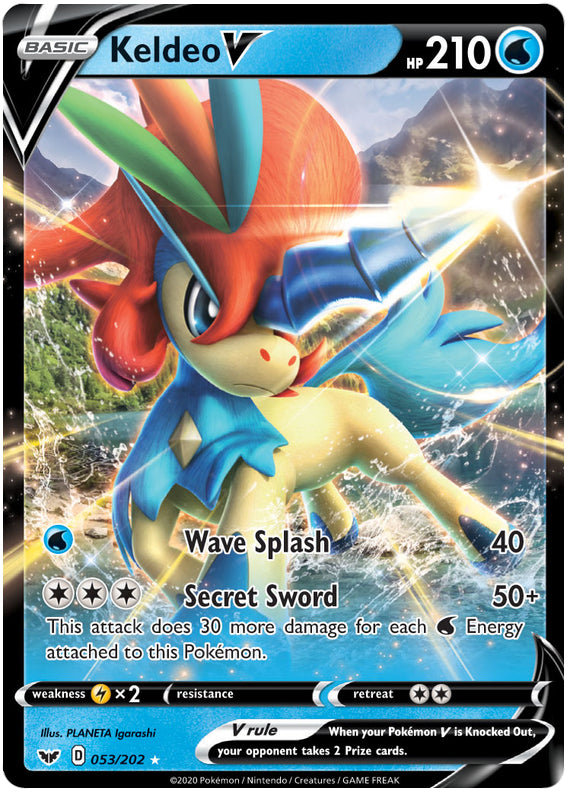 Keldeo #53/202 Ultra Rare - Sword & Shield Base Set Pokemon card