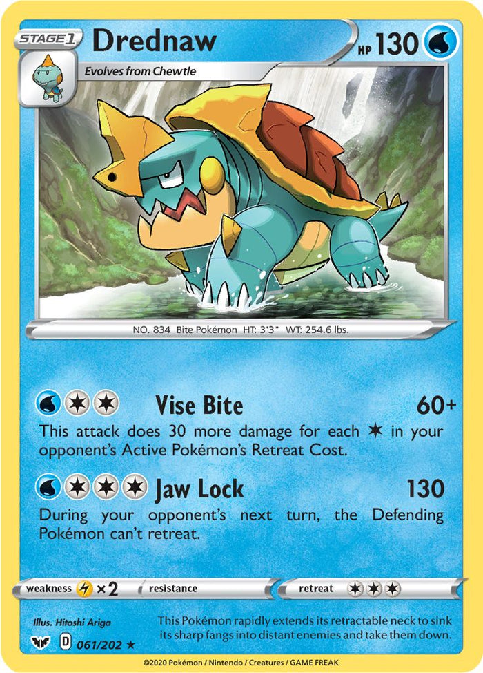 0061 Drednaw Rare Sword & Shield Base Set