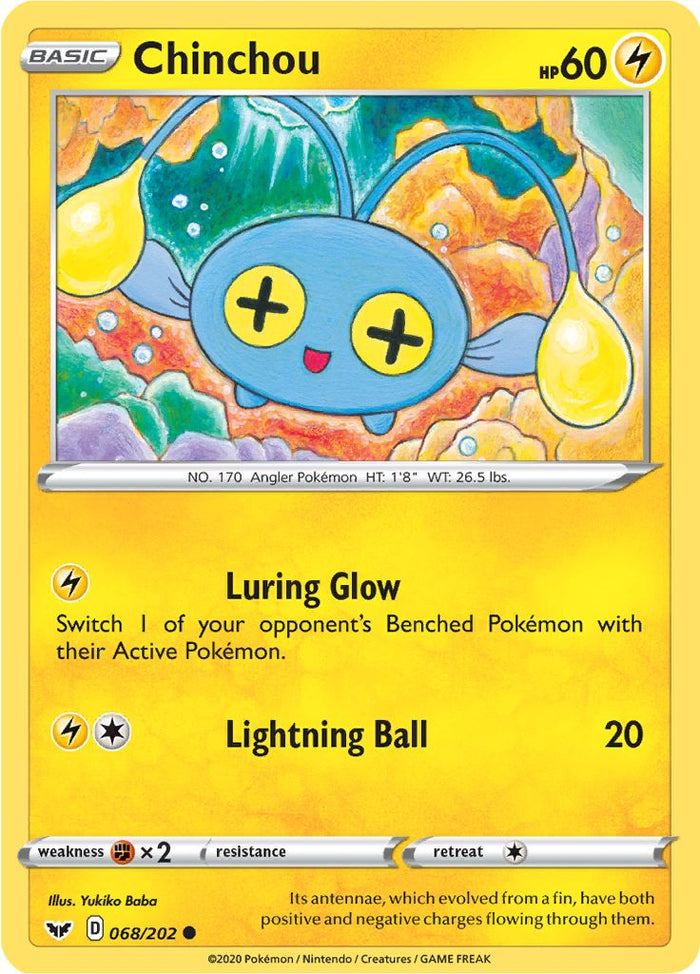 0068 Chinchou Common Sword & Shield Base Set
