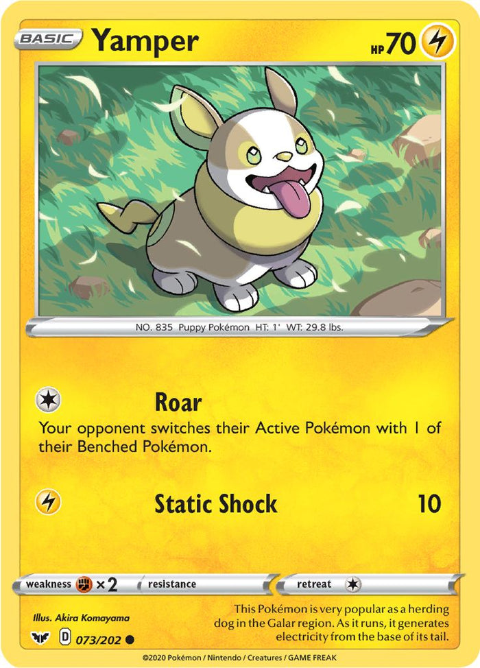 0073 Yamper Common Sword & Shield Base Set