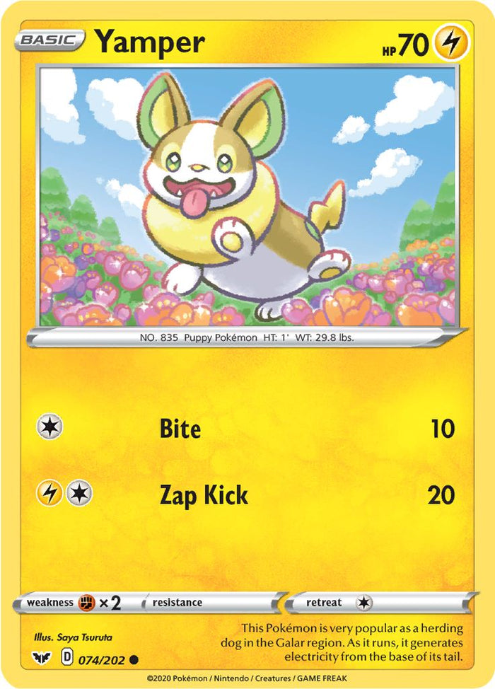 0074 Yamper Common Sword & Shield Base Set