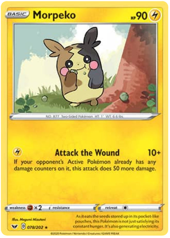 0078 Morpeko Rare Sword & Shield Base Set