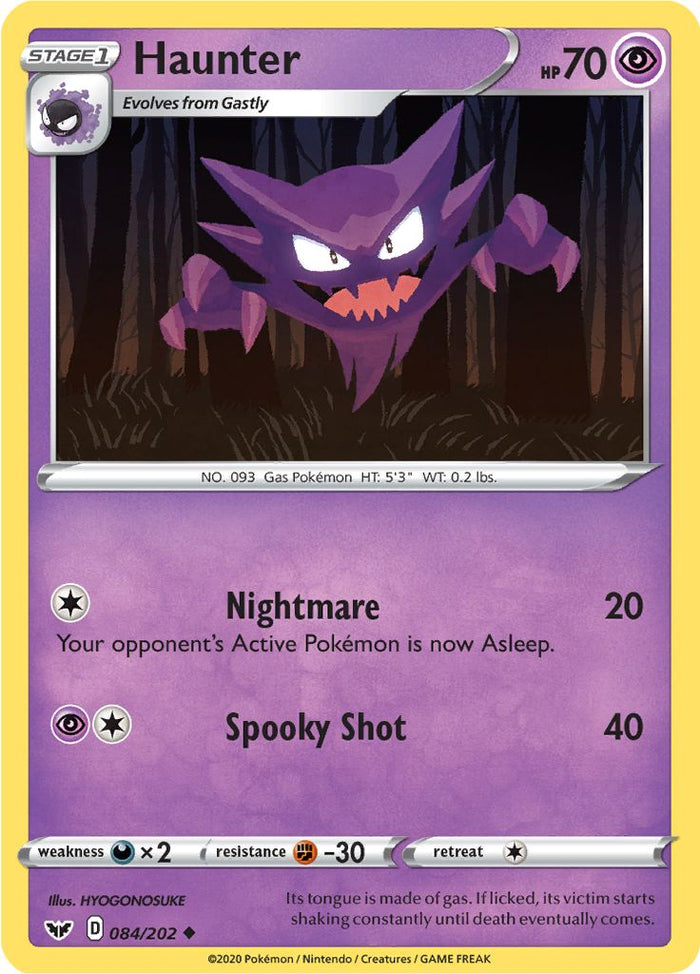 0084 Haunter Uncommon Sword & Shield Base Set