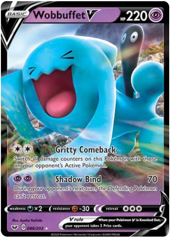 Wobbuffet #86/202 Ultra Rare - Sword & Shield Base Set Pokemon card