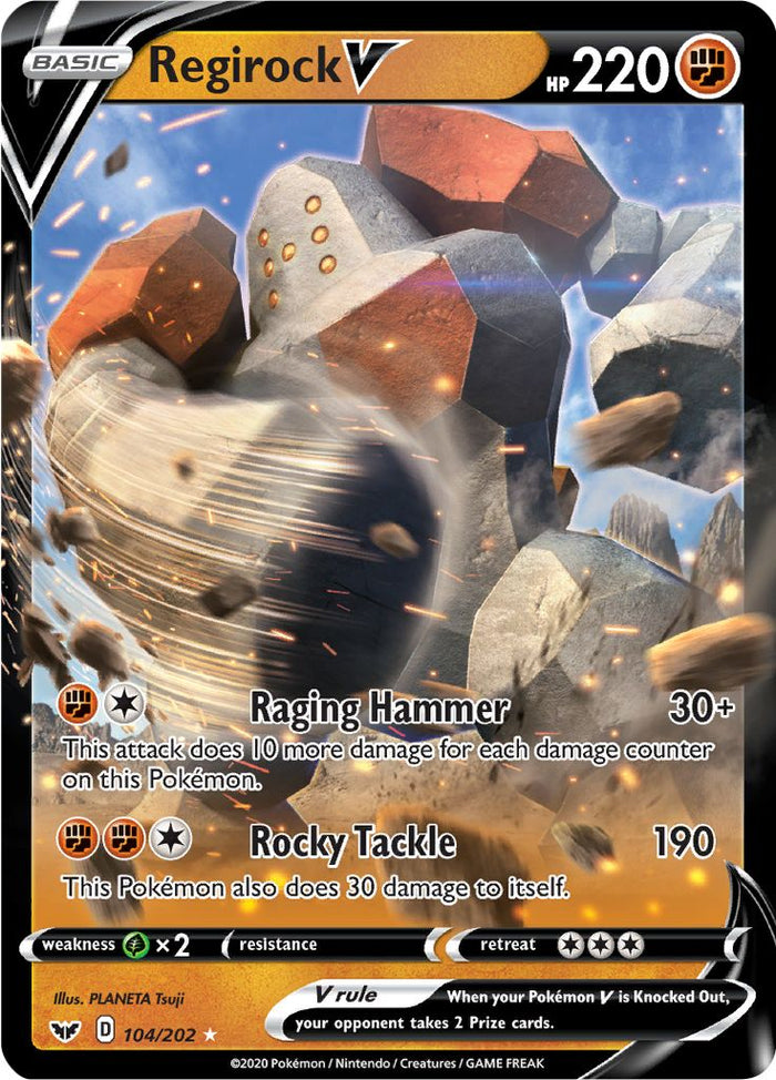 0104 Regirock Ultra Rare Sword & Shield Base Set