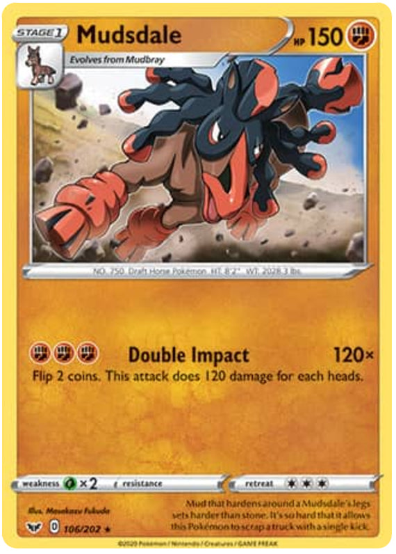 0106 Mudsdale Rare Sword & Shield Base Set