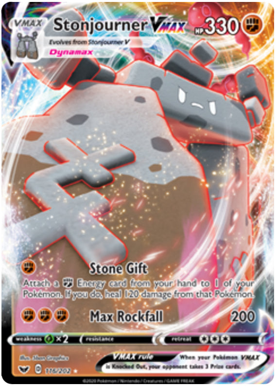 Pokemon Sword & Shield Stonjourner Vmax #116