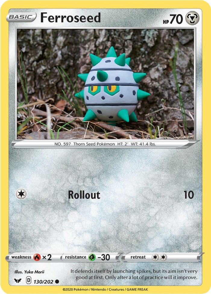 Ferroseed #130/202 Common - Sword & Shield Base Set Pokemon card