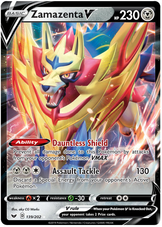 Zamazenta #139/202 Ultra Rare - Sword & Shield Base Set Pokemon card