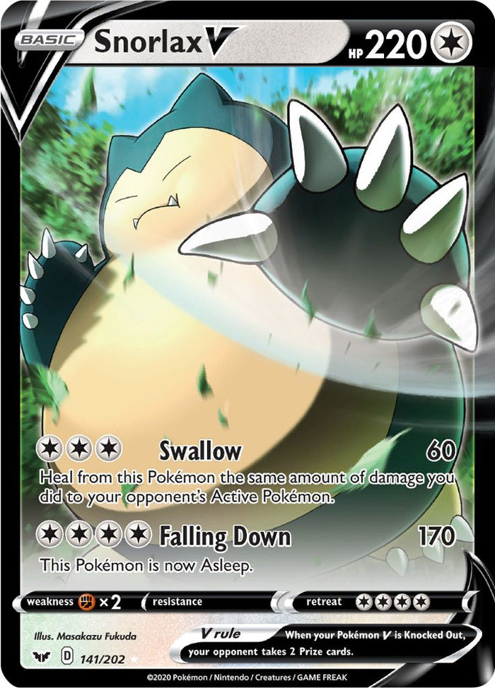 0141 Snorlax Ultra Rare Sword & Shield Base Set