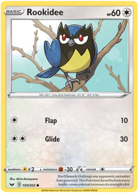 Rookidee #150/202 Common - Sword & Shield Base Set Pokemon card