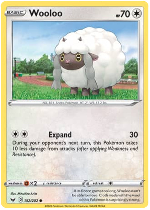 Wooloo #152/202 Common - Sword & Shield Base Set Pokemon card