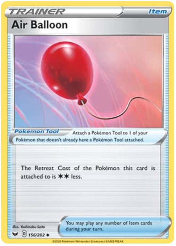 Air Balloon #156/202 Uncommon - Sword & Shield Base Set Pokemon card