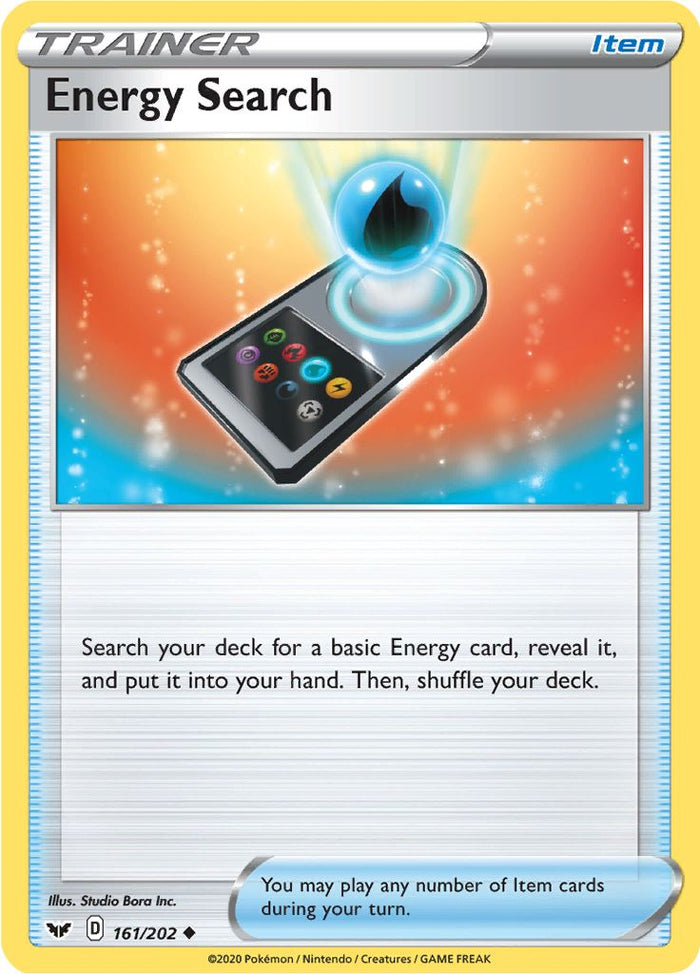 0161 Energy Search Uncommon Sword & Shield Base Set