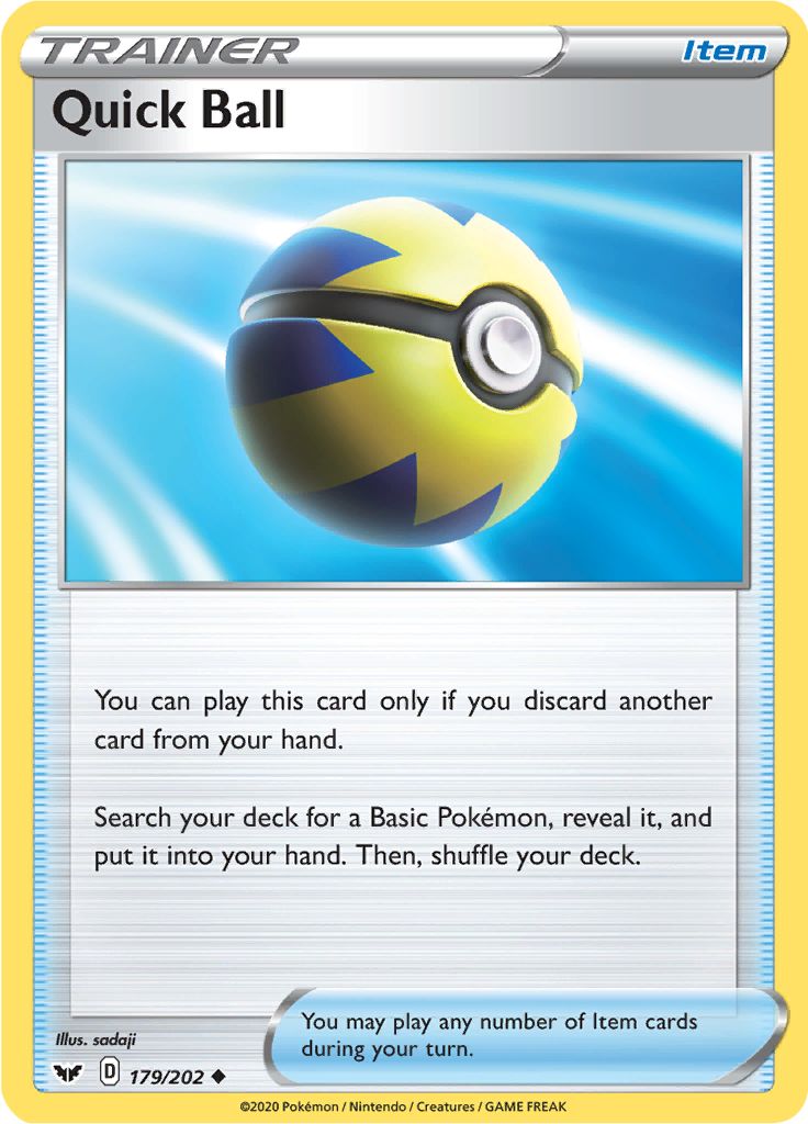 Pokemon Sword & Shield Quick Ball [League Cup Staff] #179