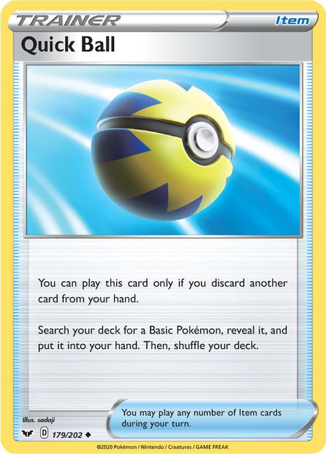 Pokemon Sword & Shield Quick Ball [League Cup Staff] #179