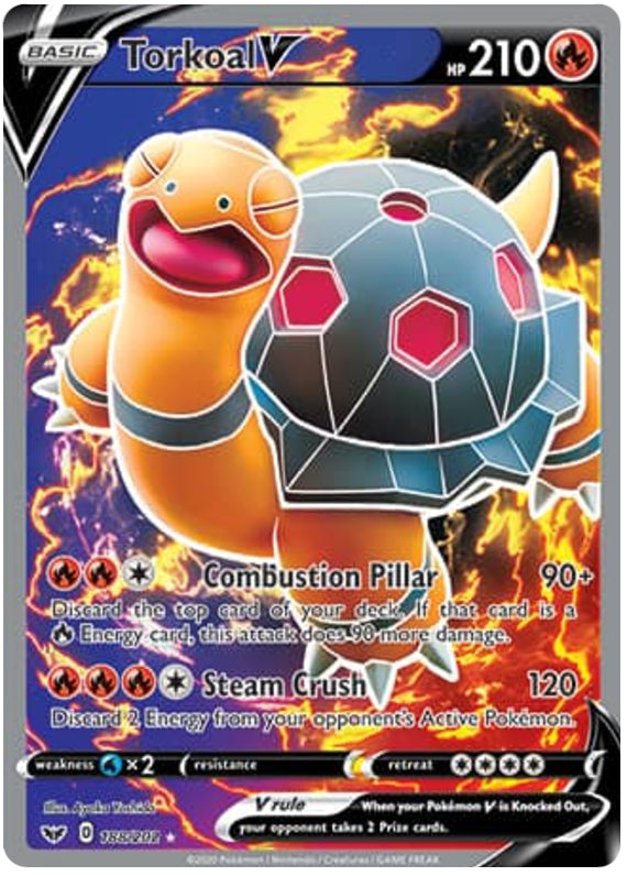 0188 Torkoal Ultra Rare Sword & Shield Base Set
