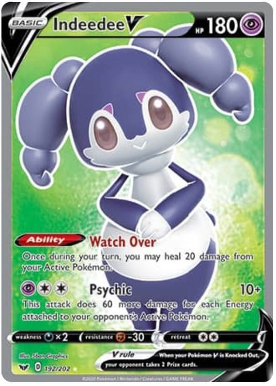 Indeedee #192/202 Ultra Rare - Sword & Shield Base Set Pokemon card