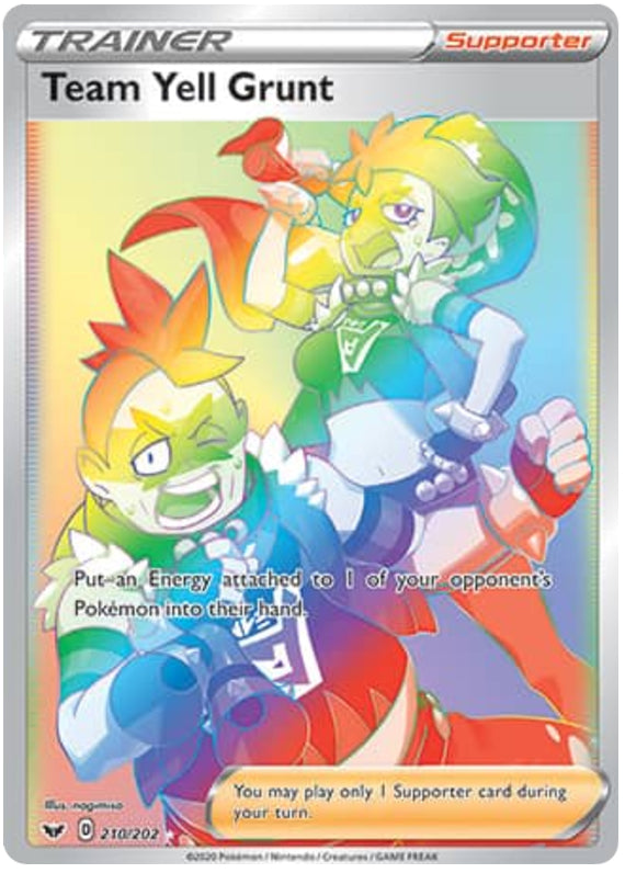 Team Yell #210/202 Secret Rare - Sword & Shield Base Set Pokemon card