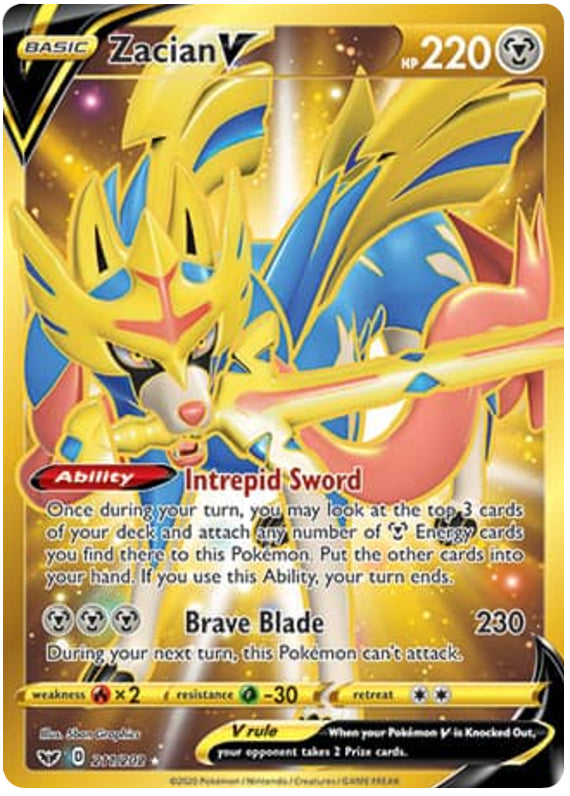 Zacian #211/202 Secret Rare - Sword & Shield Base Set Pokemon card