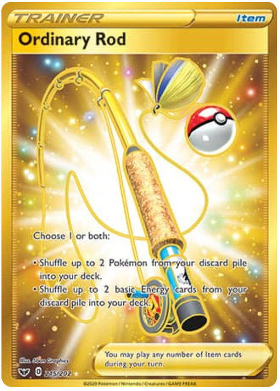 0215 Ordinary Rod Secret Rare Sword & Shield Base Set