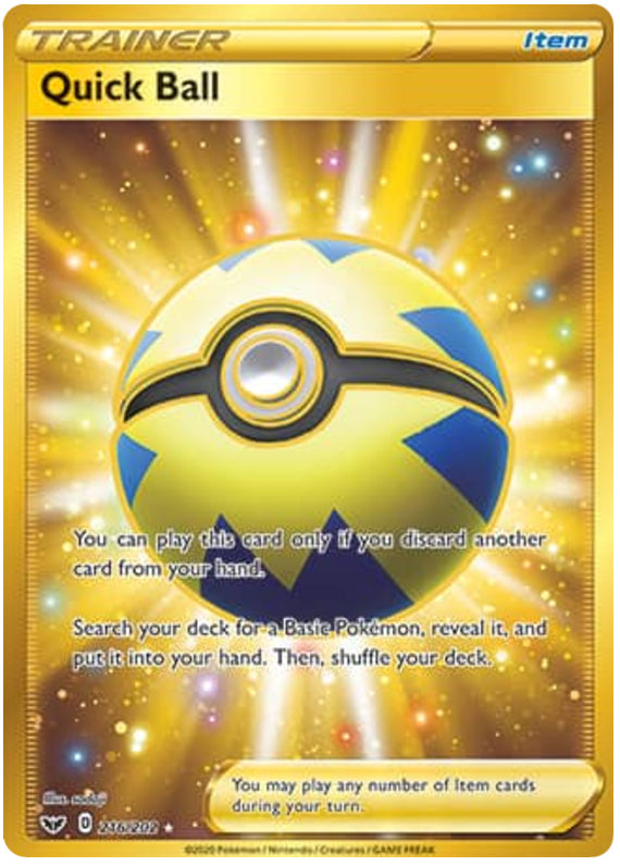 Quick Ball #216/202 Secret Rare - Sword & Shield Base Set Pokemon card