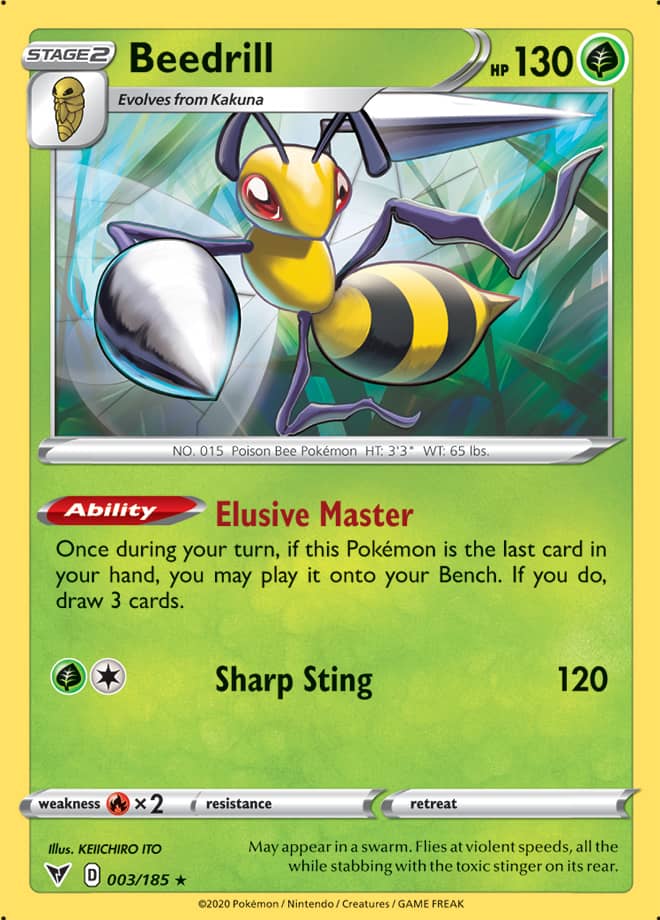 Beedrill #3/185 Rare - Vivid Voltage Pokemon card
