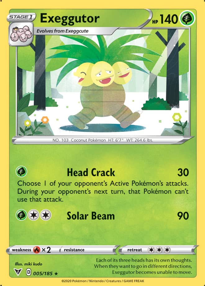 Exeggutor #5/185 Rare - Vivid Voltage Pokemon card