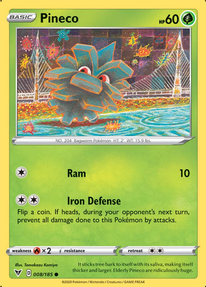 Pineco #8/185 Common - Vivid Voltage Pokemon card