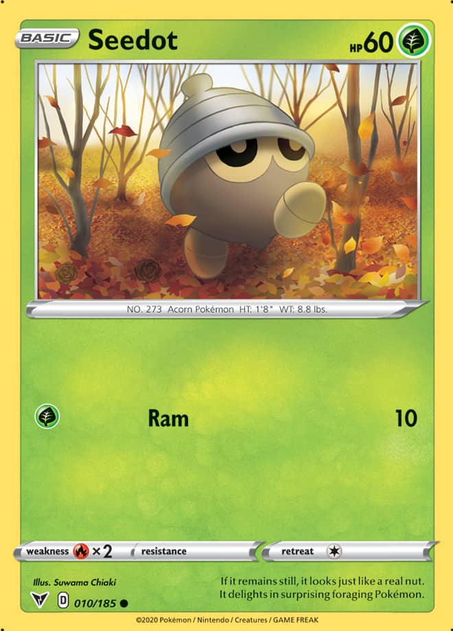 Seedot #10/185 Common - Vivid Voltage Pokemon card
