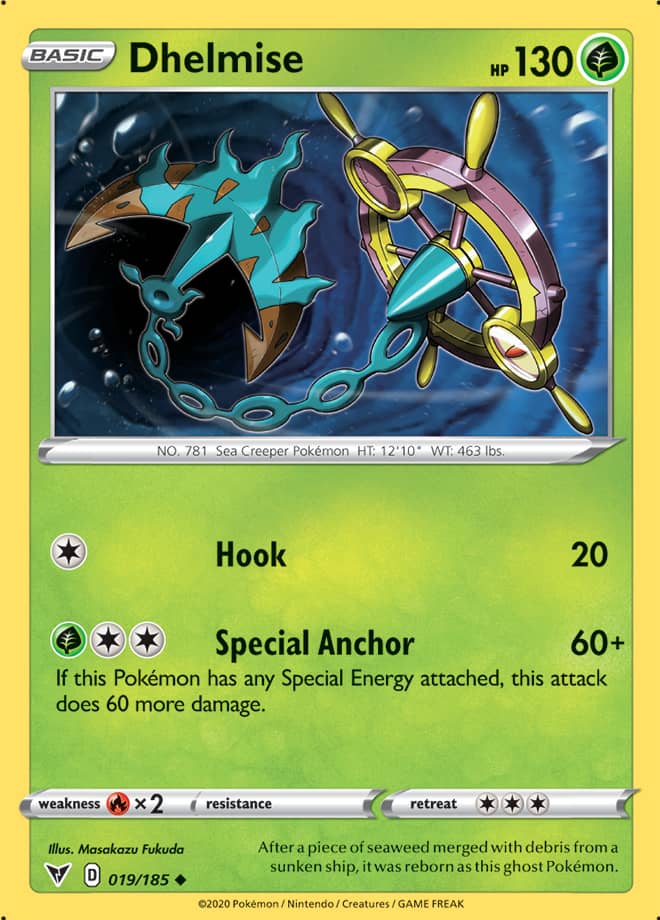 Dhelmise #19/185 Uncommon - Vivid Voltage Pokemon card