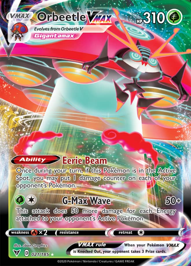 Orbeetle #21/185 Ultra Rare - Vivid Voltage Pokemon card