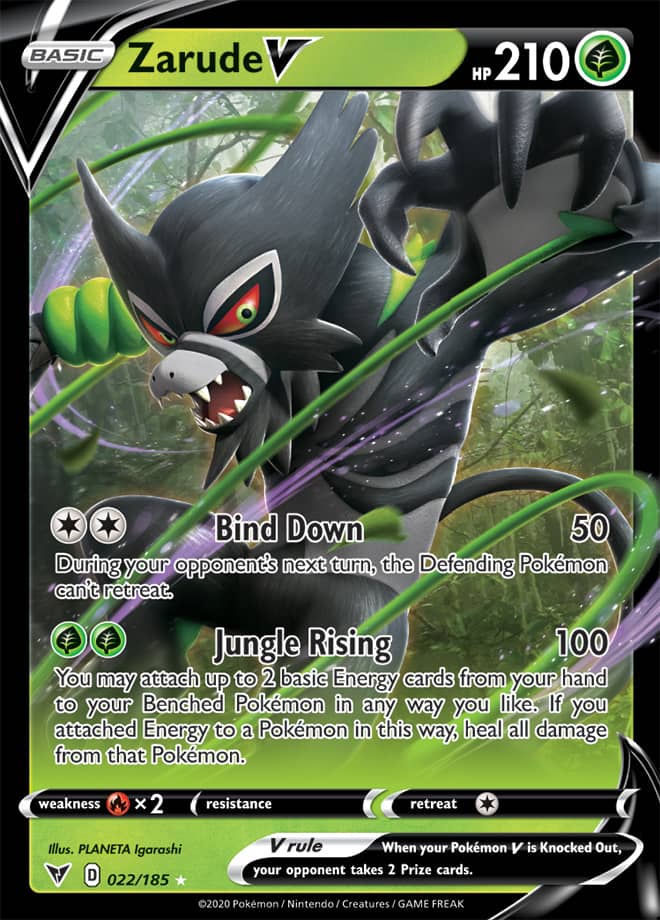 Zarude #22/185 Ultra Rare - Vivid Voltage Pokemon card