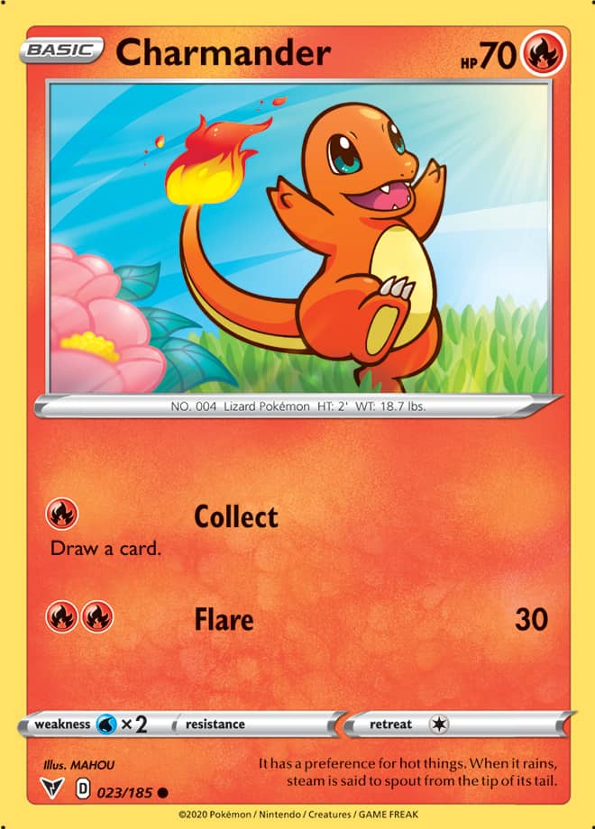 Charmander #23/185 Common - Vivid Voltage Pokemon card