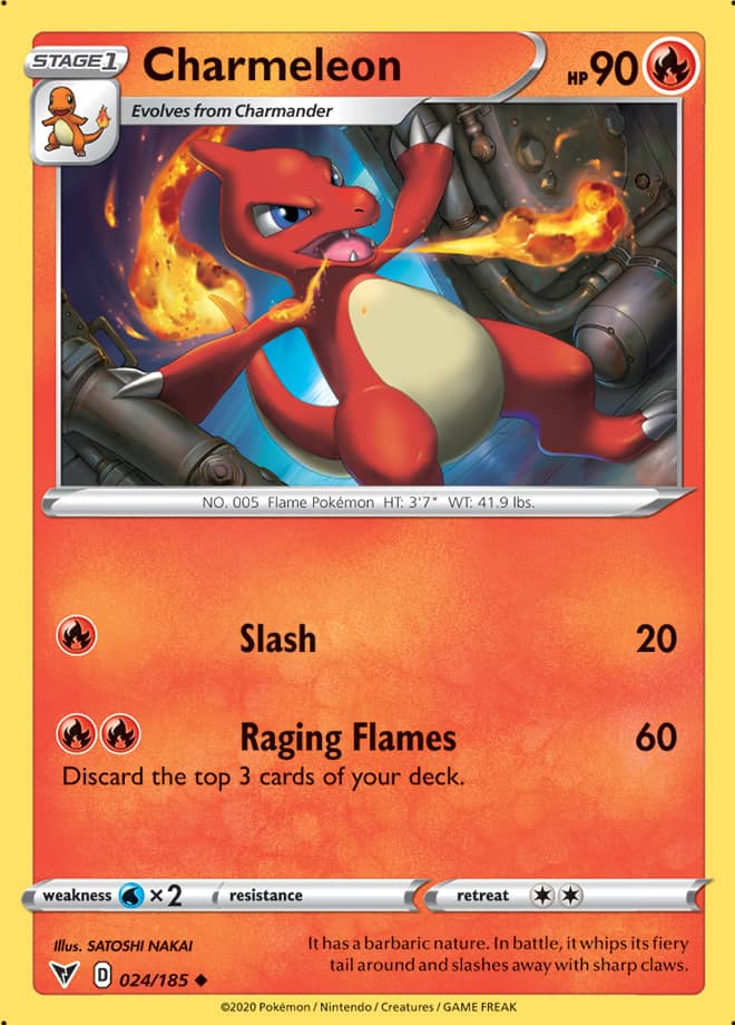 Charmeleon #24/185 Uncommon - Vivid Voltage Pokemon card