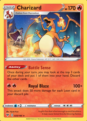 0025 Charizard Rare Vivid Voltage