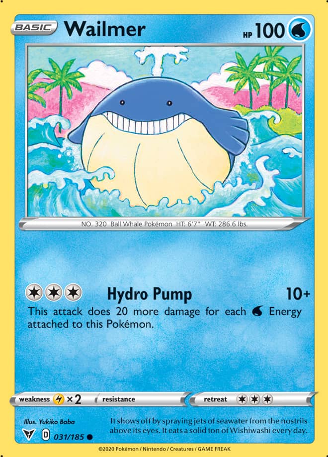 Wailmer #31/185 Common - Vivid Voltage Pokemon card