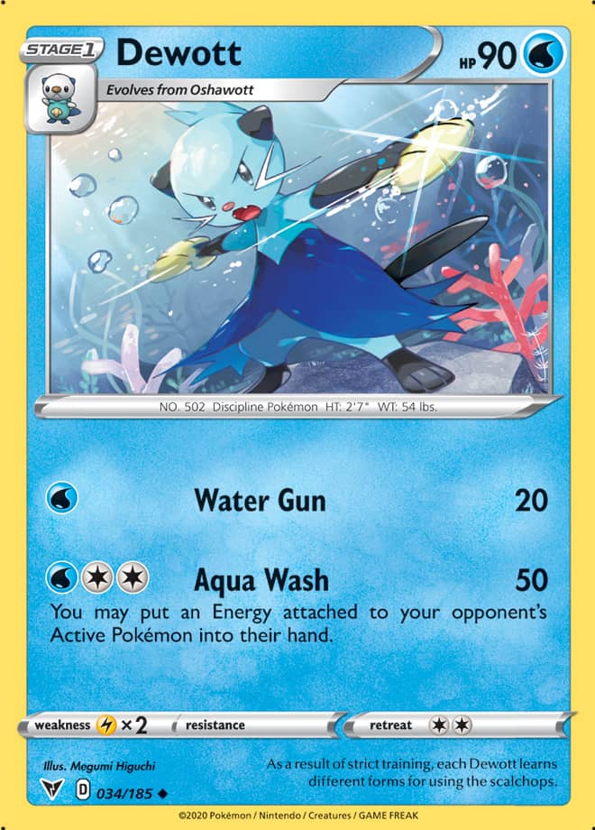 Dewott #34/185 Uncommon - Vivid Voltage Pokemon card