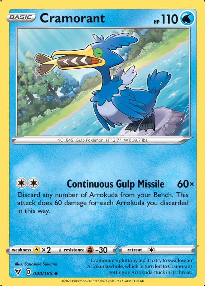 Cramorant #40/185 Uncommon - Vivid Voltage Pokemon card